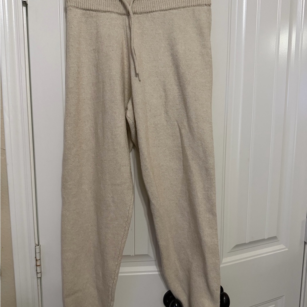 Cozy Cream Knit Pants